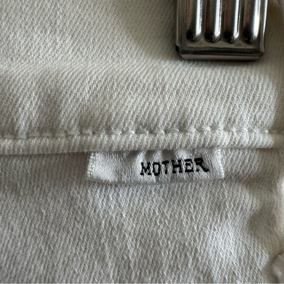Mother White High Waisted Rascal Ankle Distressed Little Miss Innocent Jeans 25 - Picture 7 of 11